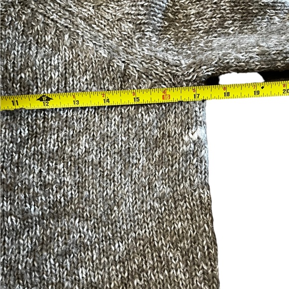 Knit Crew Neck Sweater - Heathered Dark Oatmeal - Small - Picture 8 of 8